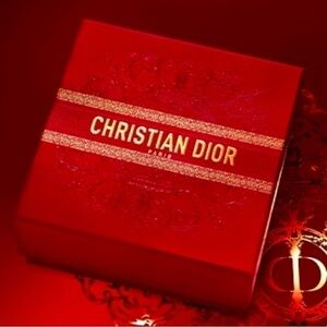 Dior Red Holidays Empty Square Gift Box Paper Christmas New Authentic